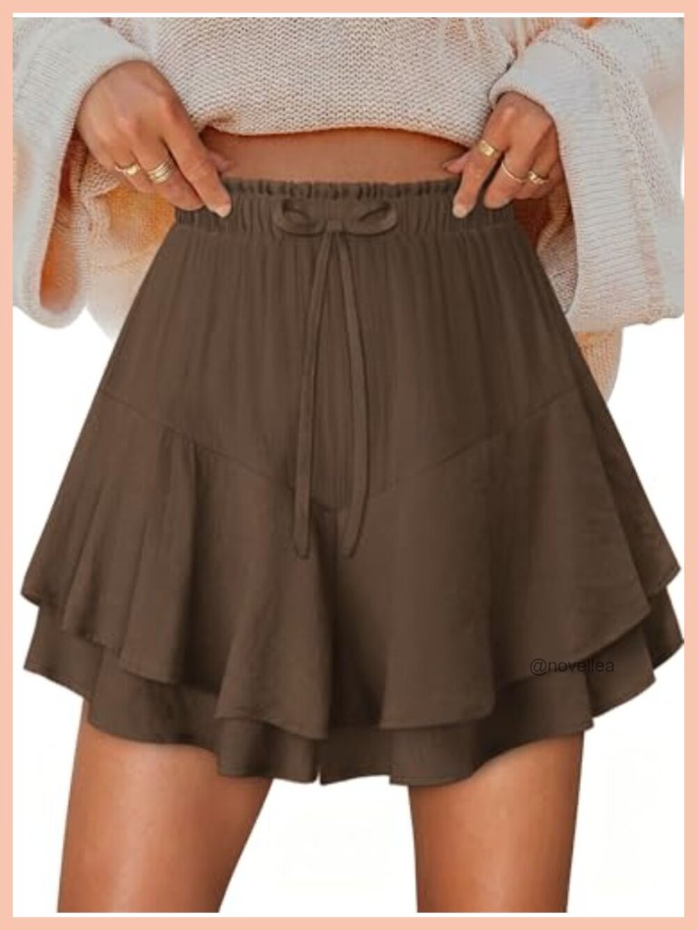 Women's Flowy Ruffle Skorts Butterfly Shorts Cotton Polyester Tennis Skort